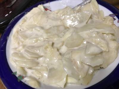 ポテトとりんごのグラタン