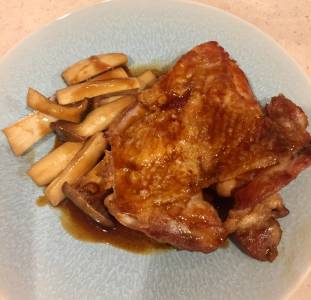 鶏の照り焼き 黒酢風味