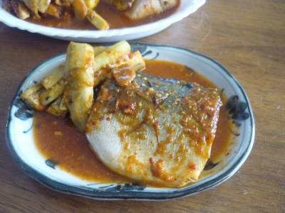 さばとなすのオンマみそ煮