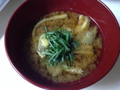 焼きなすのみそ汁