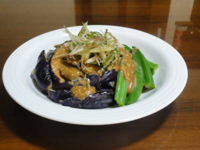 冷やしなすのごまソース