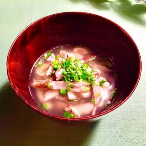 ごぼうと鶏肉のスープ