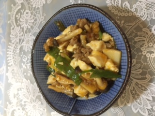 ひき肉と豆腐のとろっと煮