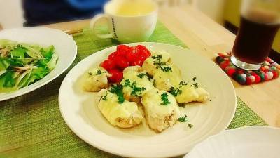 鶏むね肉のマヨチーズ焼き