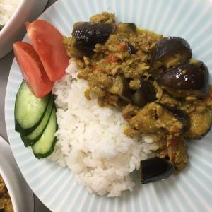 有元風なすのドライカレー