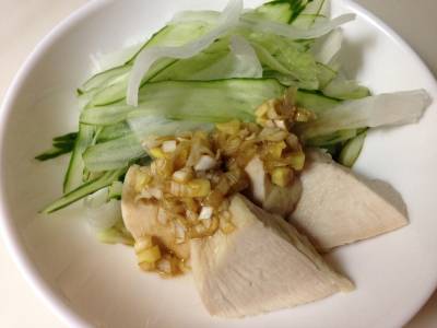 しっとり蒸し鶏