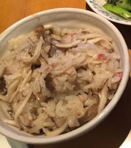 きのこの炊き込みご飯