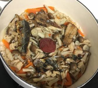 さんまの炊き込みご飯