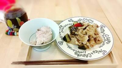 なすと豚肉のみそ炒め