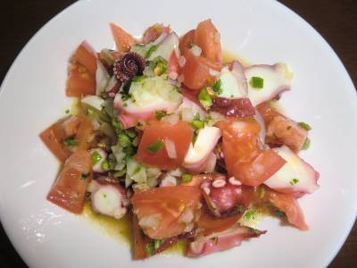 たことトマトのサラダ
