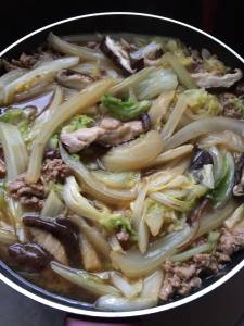 白菜とひき肉のうま煮