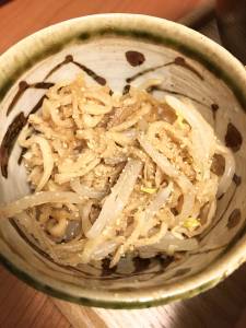 もやしと切り干し大根のごま酢あえ