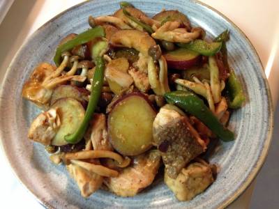 さけとおさつのちゃんちゃん焼き風