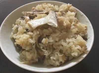 きのことじゃこの炊き込みご飯