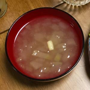 くずしとうがんの温かい澄まし汁