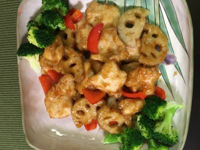 れんこんと鶏むねのチャイナデリ風