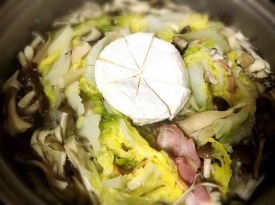 白菜と豚肉のチーズ鍋