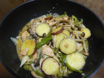 さけとおさつのちゃんちゃん焼き風