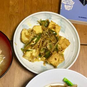 厚揚げとひき肉のカレー炒め