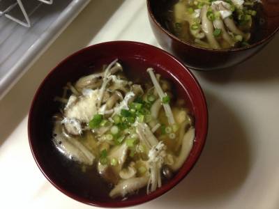 うまみたっぷりきのこスープ