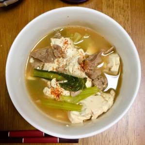 青菜たっぷり肉豆腐