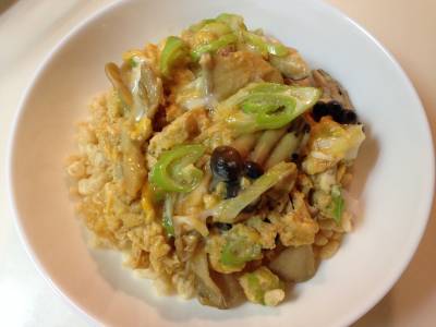 きのこの揚げない天丼