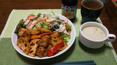 れんこんと鶏むねのチャイナデリ風