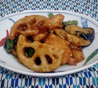 れんこんと鶏むねのチャイナデリ風