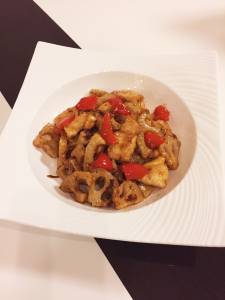 れんこんと鶏むねのチャイナデリ風