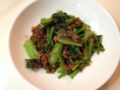 小松菜のおかか炒め