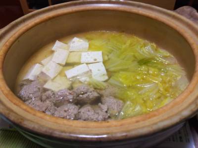 白菜と肉だんごの煮物