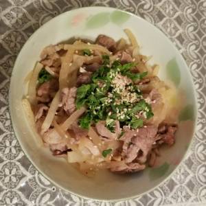 大根のしょうがじょうゆ炒め