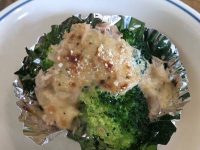 ブロッコリとツナのみそマヨ焼き