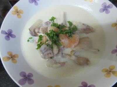 えびとささ身のクリーム煮