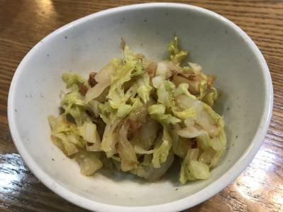 白菜のおかか炒め