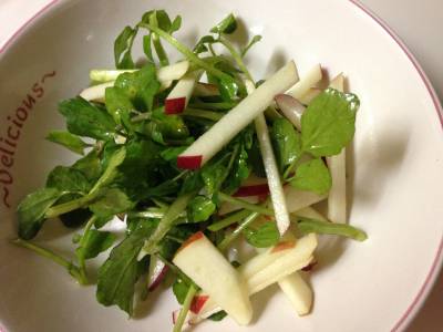 りんごと春菊のサラダ