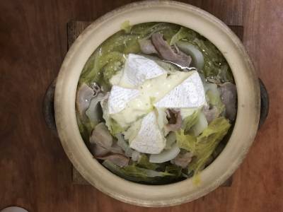 白菜と豚肉のチーズ鍋