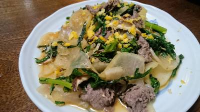 大根と牛肉のおかずナムル