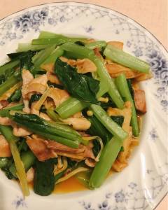 豚肉と小松菜のサッと炒め