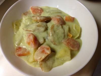 かぶの葉たっぷりグリーンシチュー