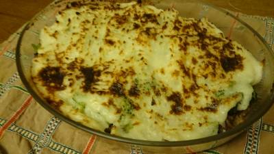 ひき肉とマッシュポテトのグラタン