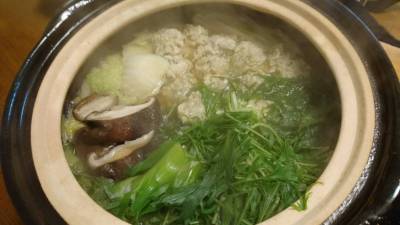 だしが決め手の鶏つくね鍋