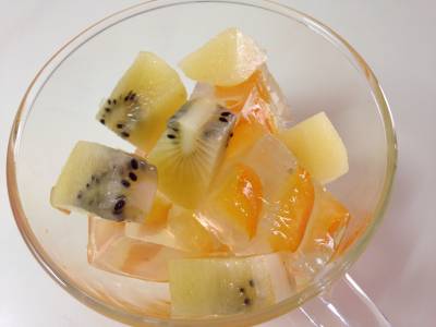 きんかん寒天 フルーツ添え