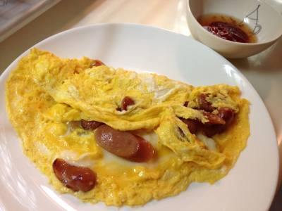 ソーセージオムレツ