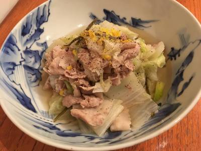 白菜と豚バラ肉の煮物