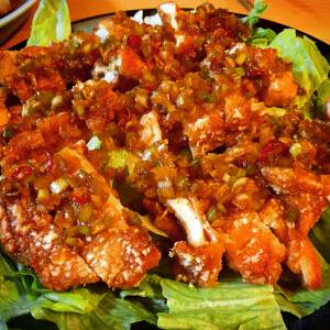 揚げ鶏のねぎソース