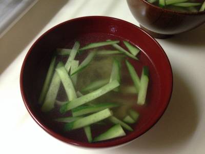 ザーサイときゅうりのスープ