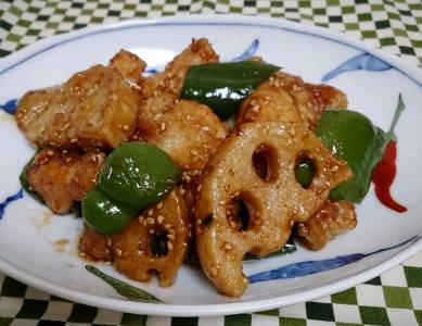 れんこんと鶏むねのチャイナデリ風