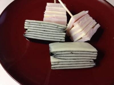 スライスチーズとのりのミルフィーユ風