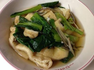 お揚げと菜っぱの炊いたん